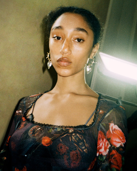 Orecchini con cristallo cuore