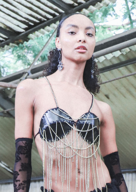 Orecchini pendenti neri