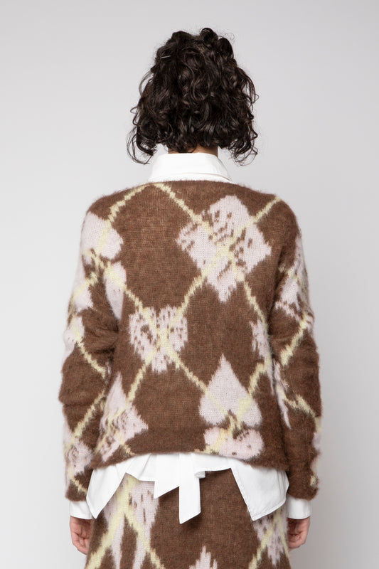 Maglione Jacquard Spazzolato