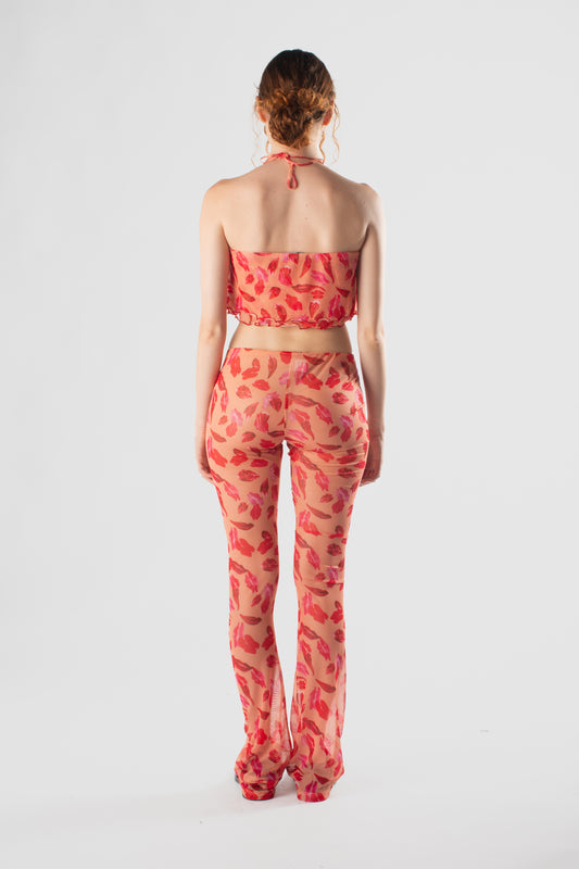 Pantalone stampa bocche