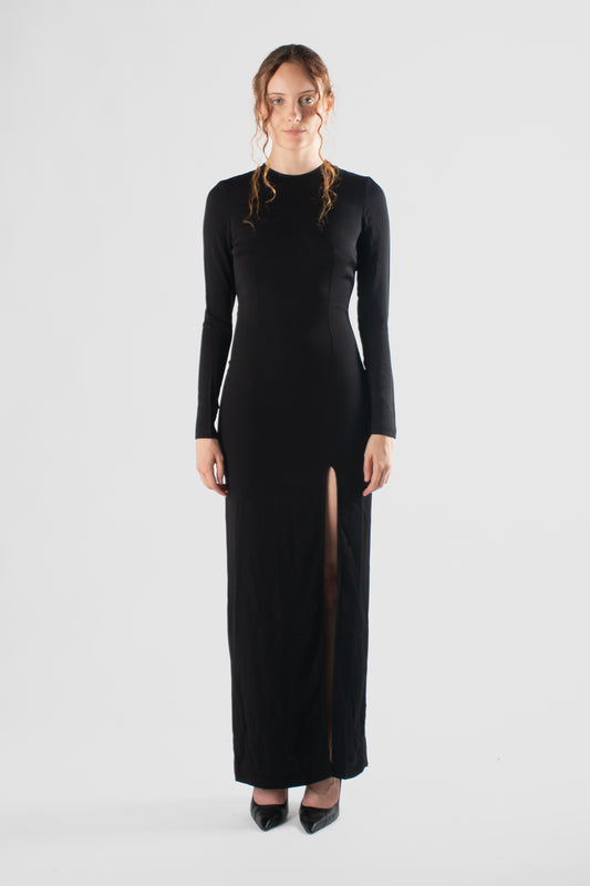 Abito nero con maxi cuore