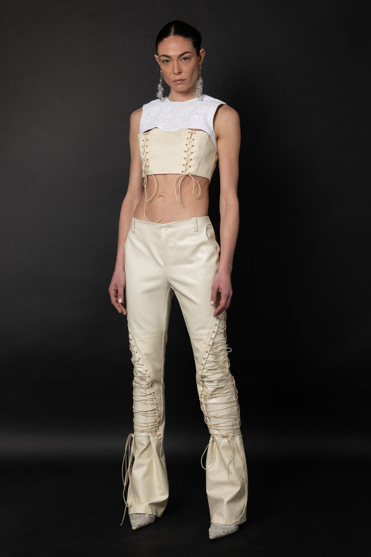 Crop top crochet lacci