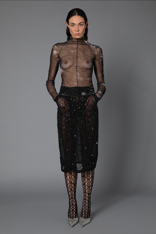 Longuette mesh Crystals