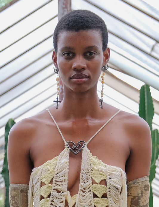 Orecchini perle gialle