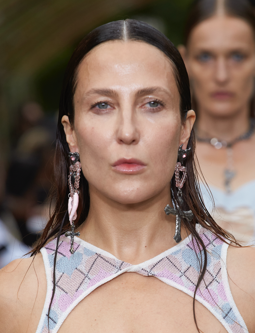 Orecchini pendenti cuore e perle