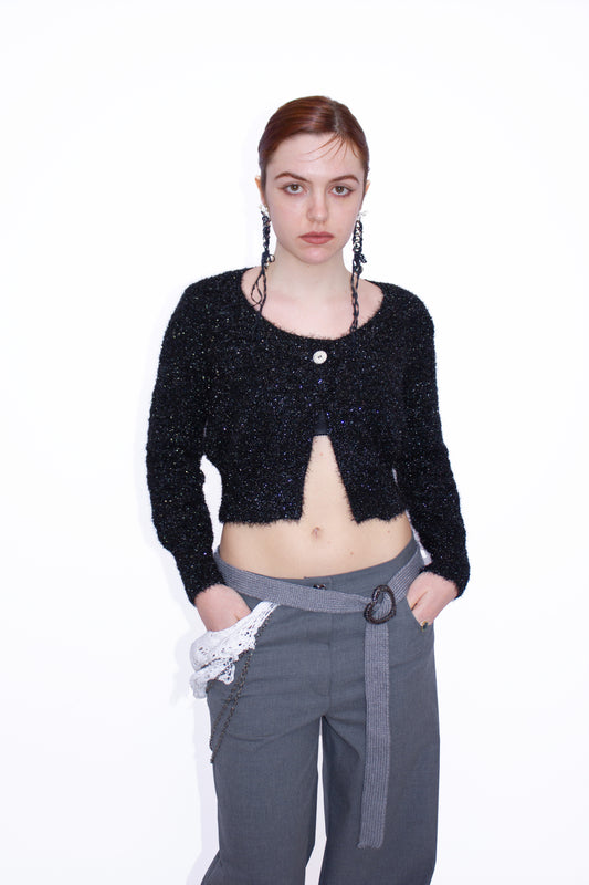 Cardigan maglia lurex