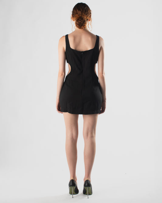 Mini abito cut-out cuori