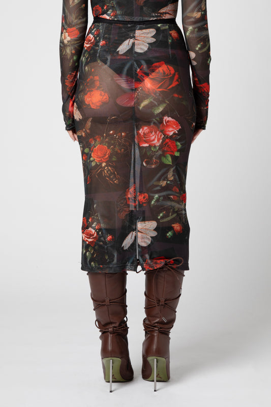 Longuette mesh AI Roses