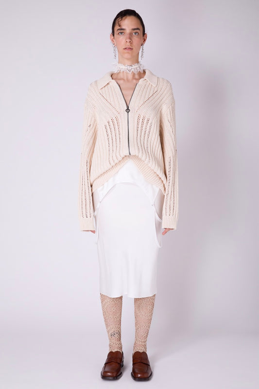 Longuette in raso piegata