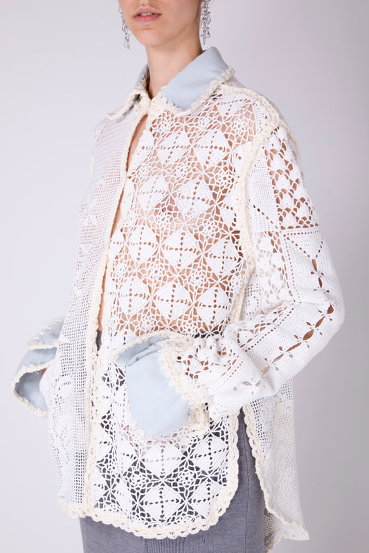 Camicia oversize uncinetto