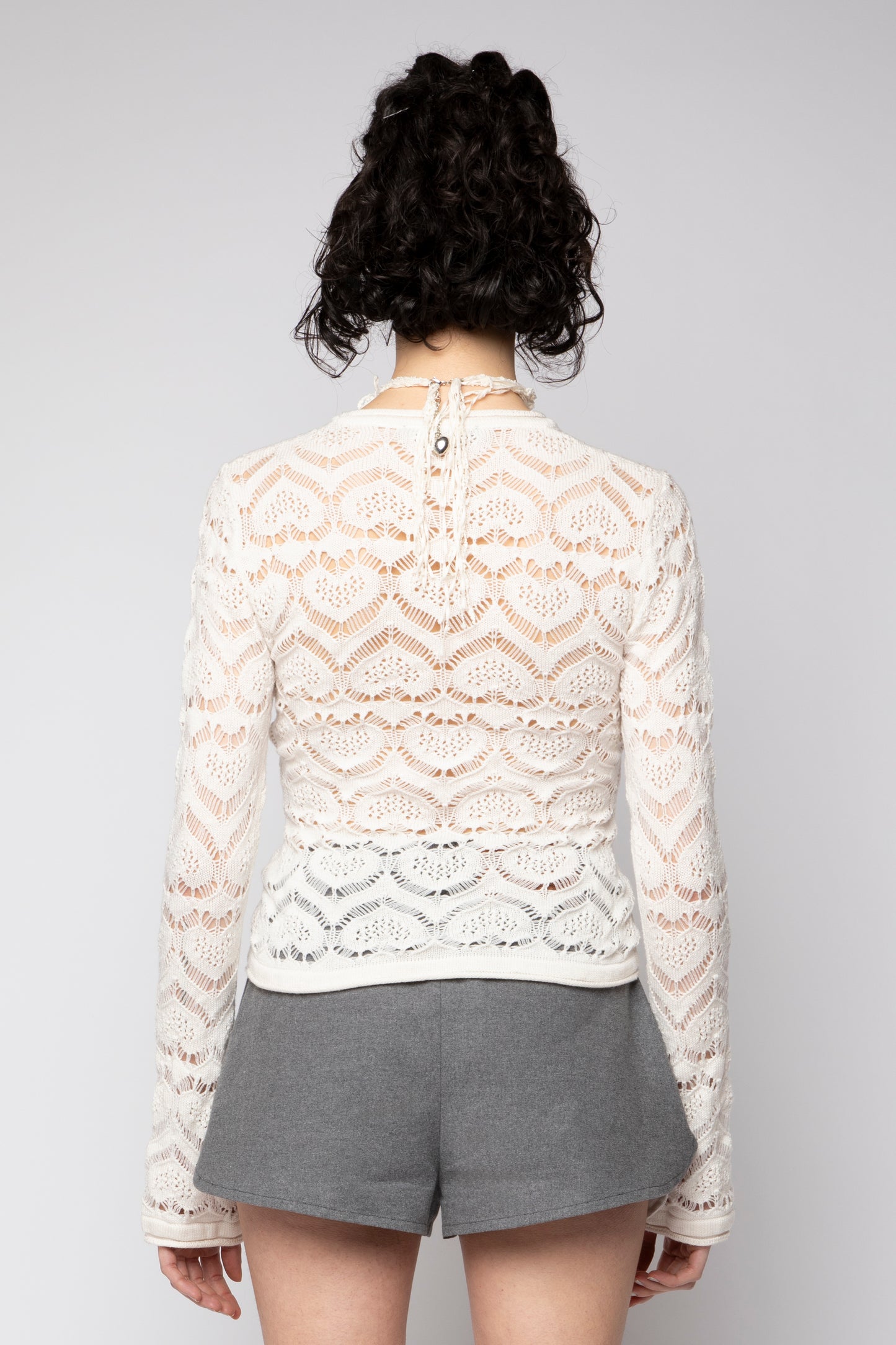 Girocollo punto pizzo cuore