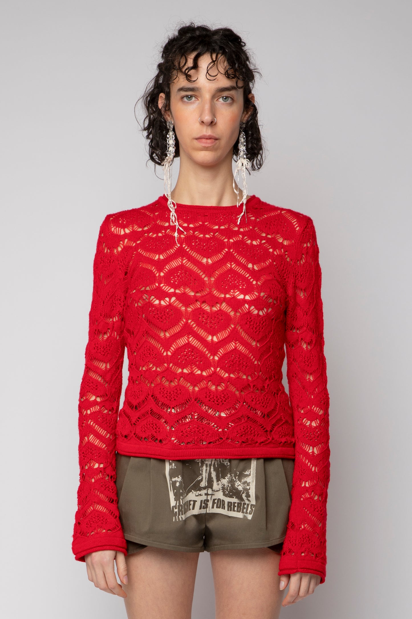 Girocollo punto pizzo cuore