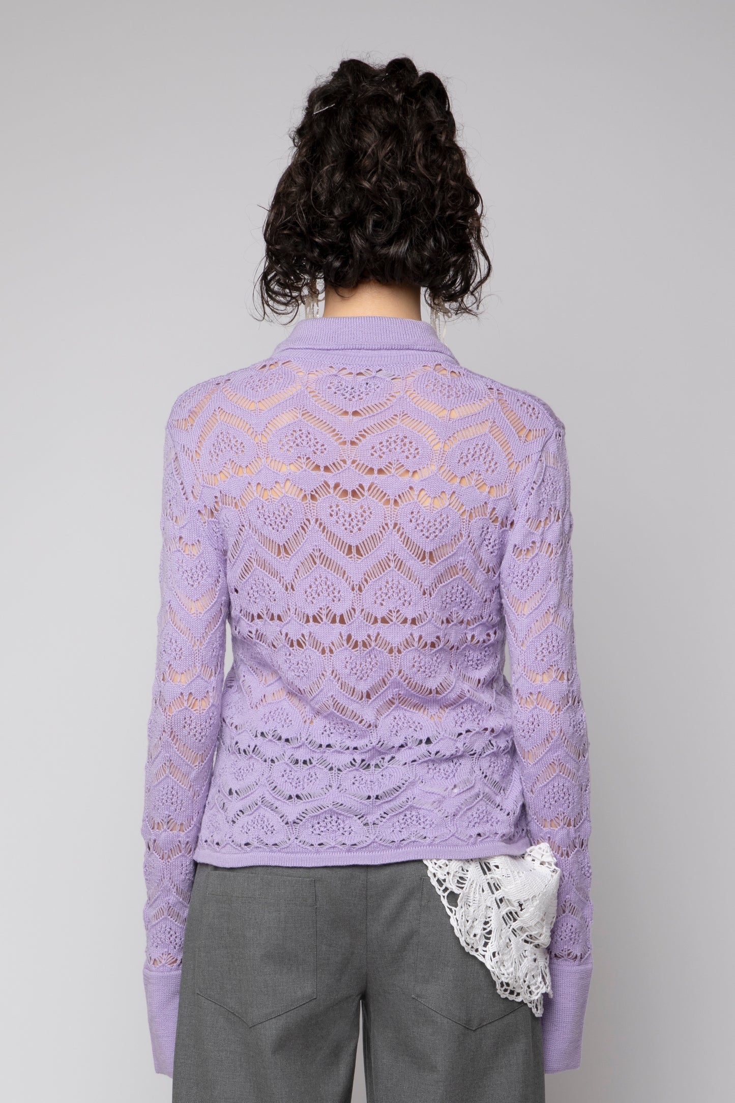 Camicia punto pizzo cuore