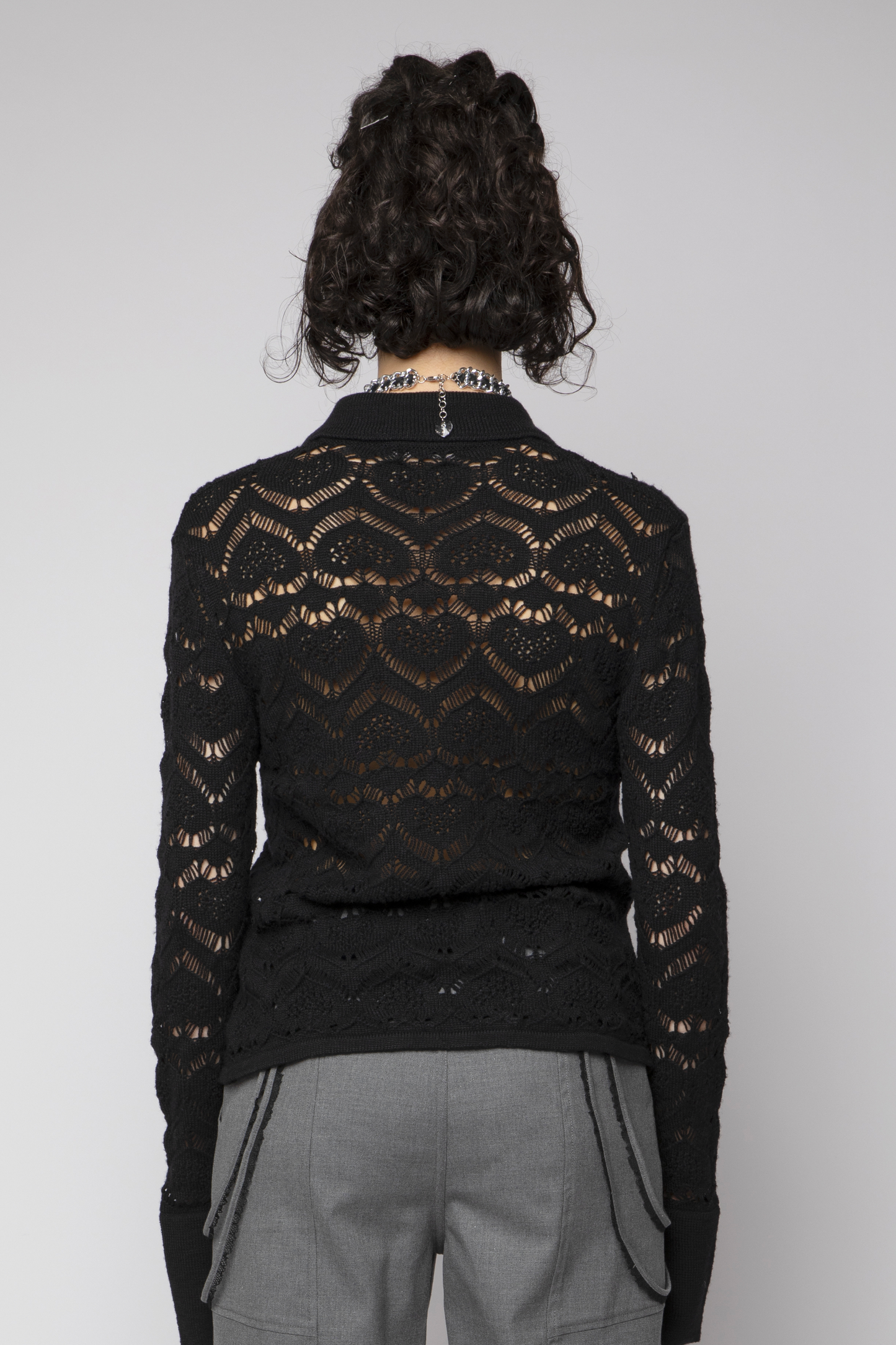 Camicia punto pizzo cuore