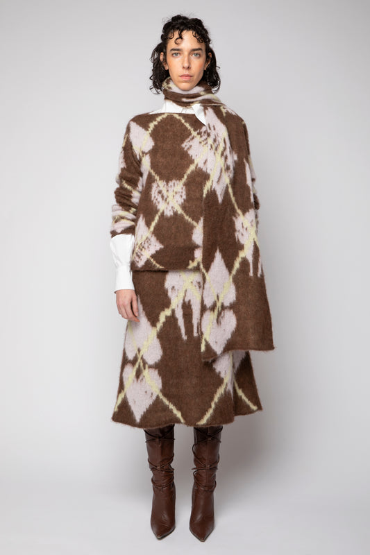 Maglione Jacquard Spazzolato