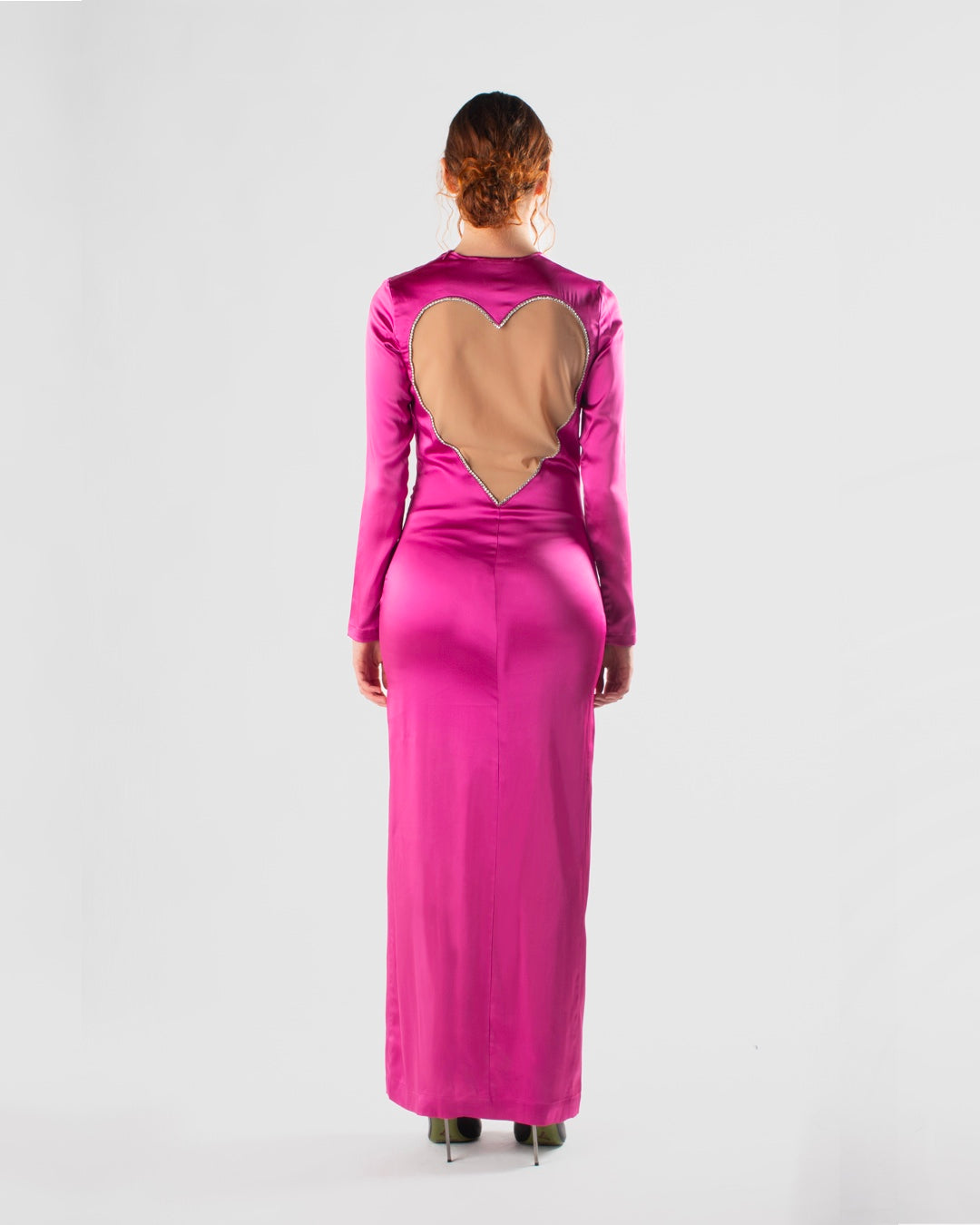 Abito nero con maxi cuore