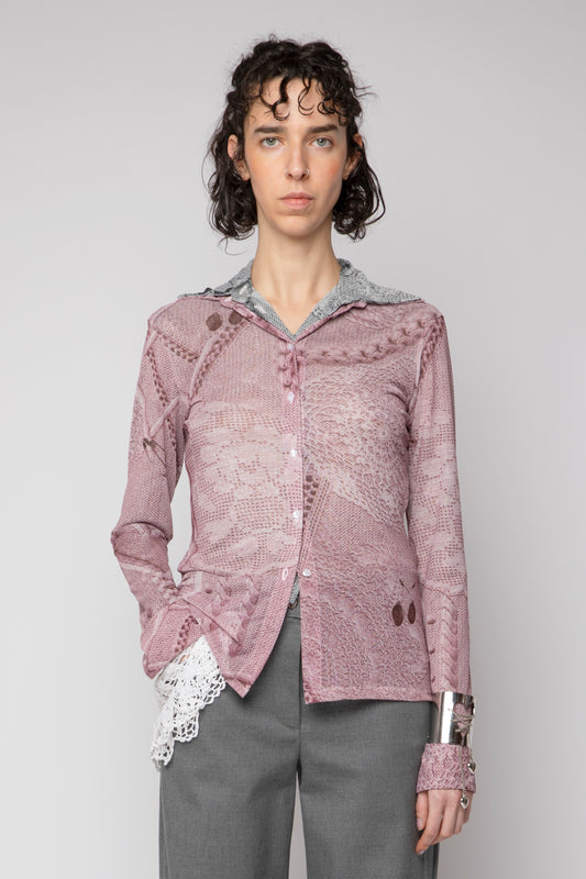 Camicia in tulle stampata