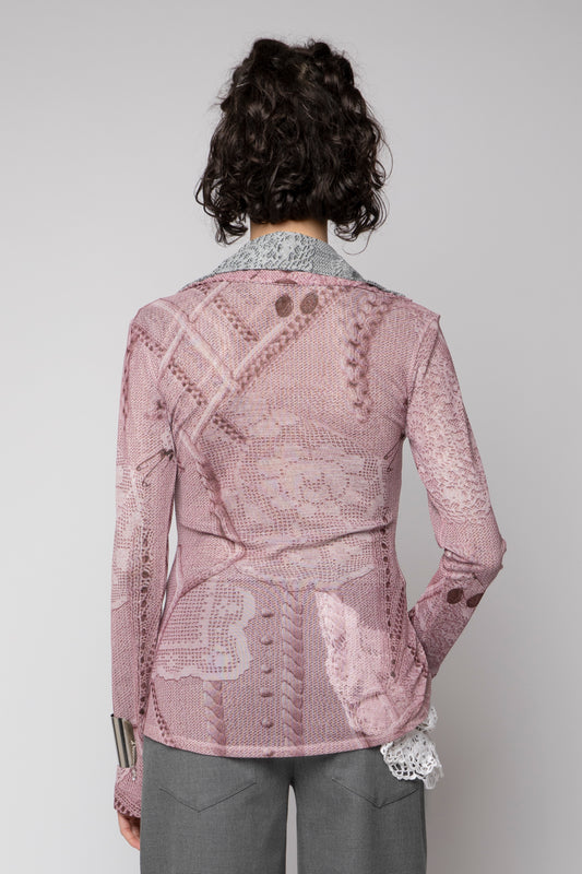 Camicia in tulle stampata