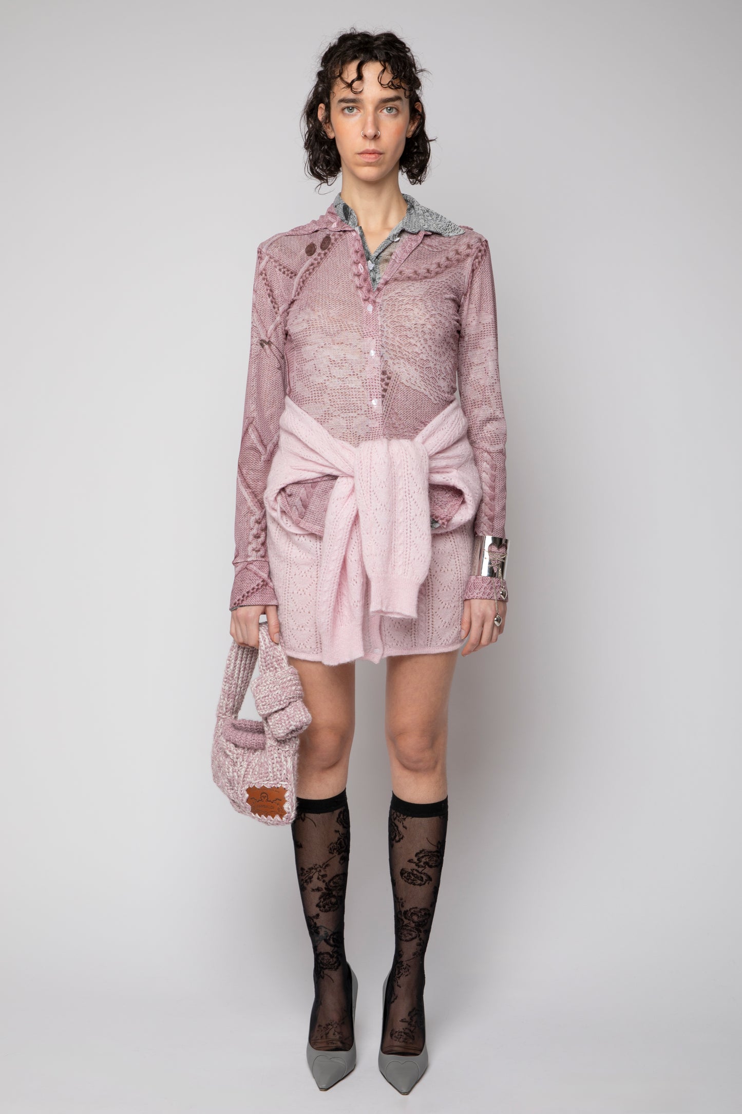 Camicia in tulle stampata