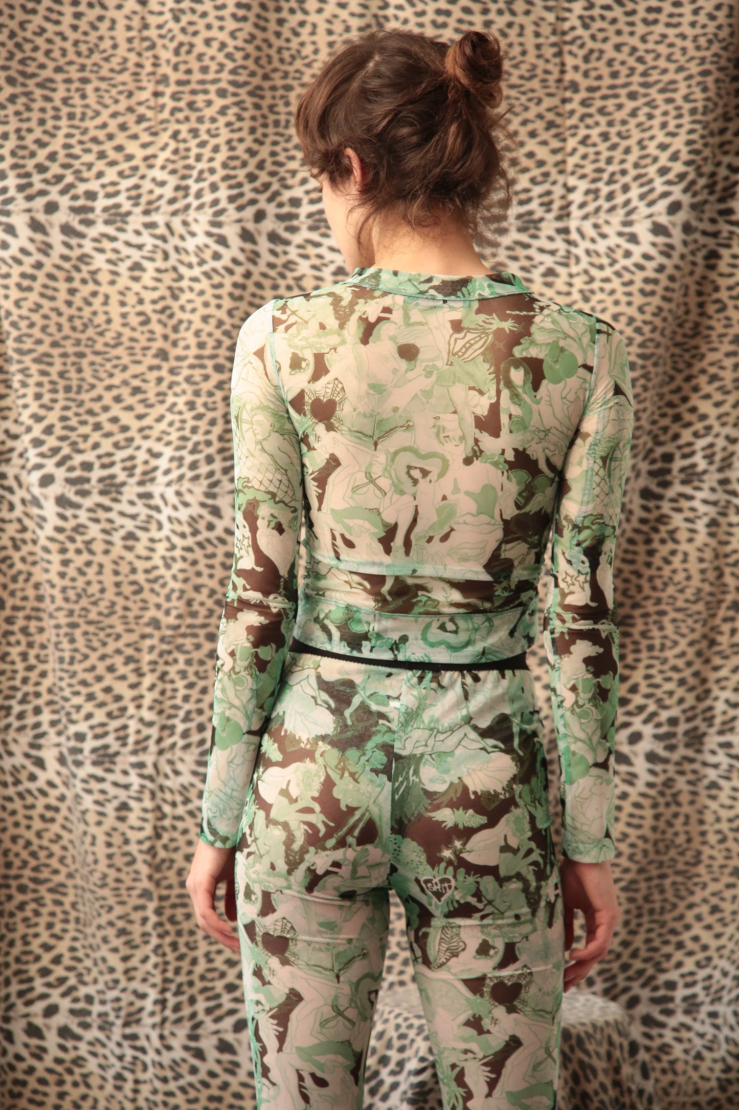 Top second skin mesh stampato