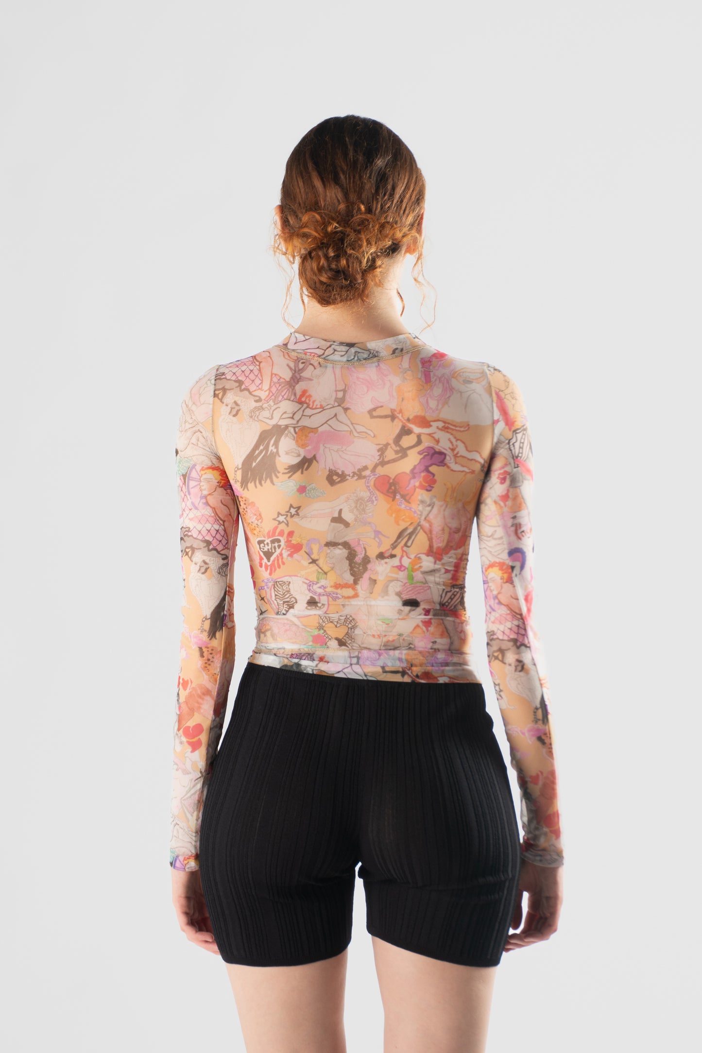 Top second skin mesh stampato