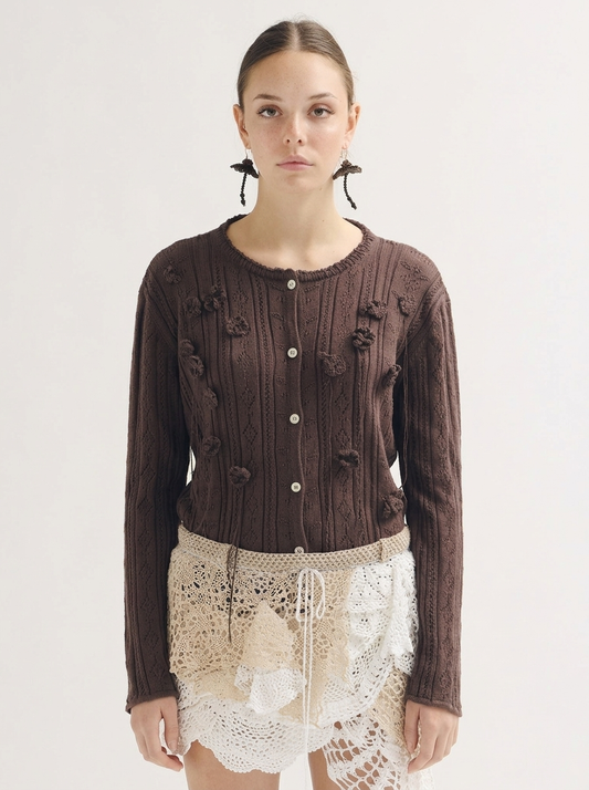 Flora crochet miniskirt