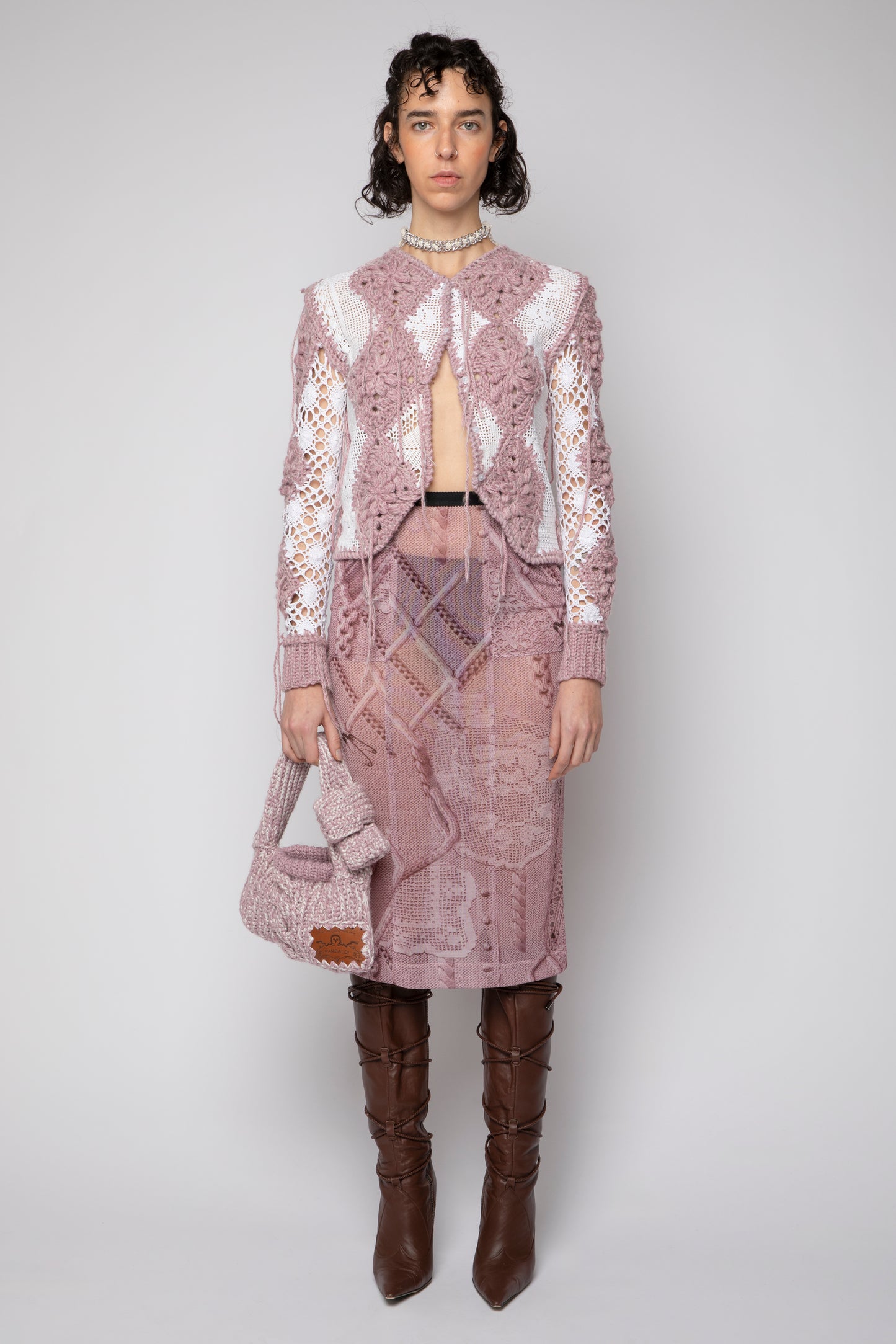 Longuette in tulle stampata