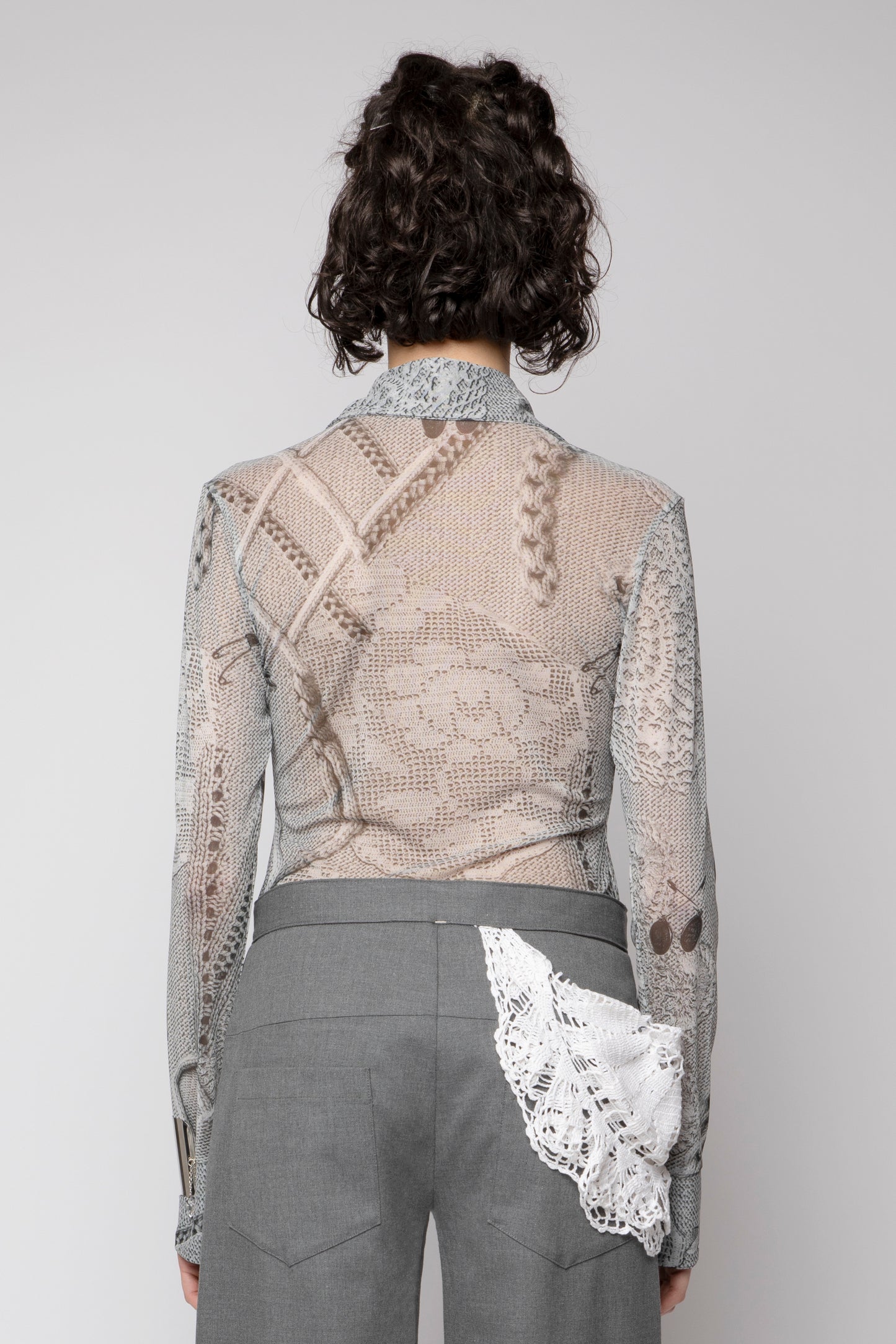 Camicia in tulle stampata