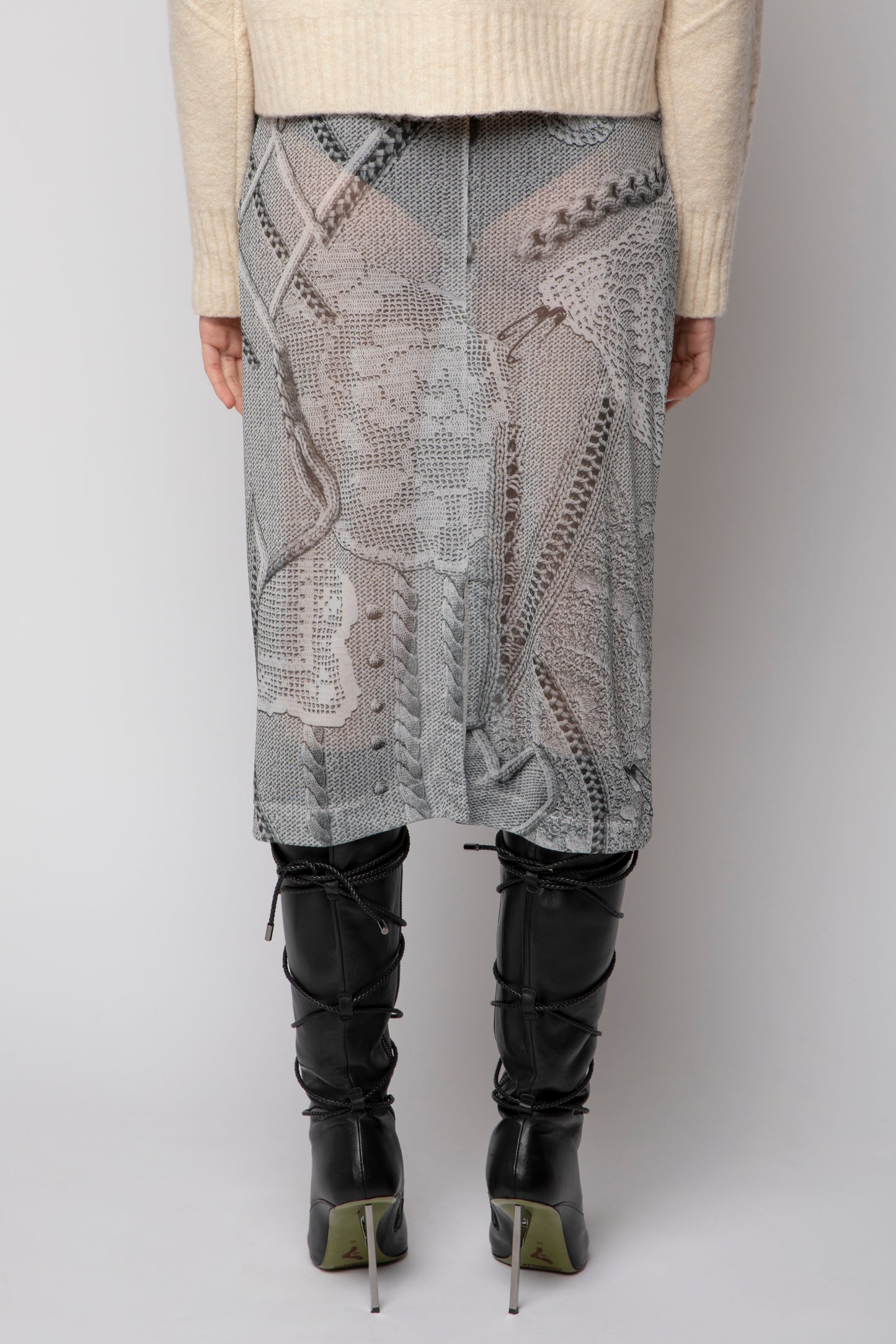 Longuette in tulle stampata