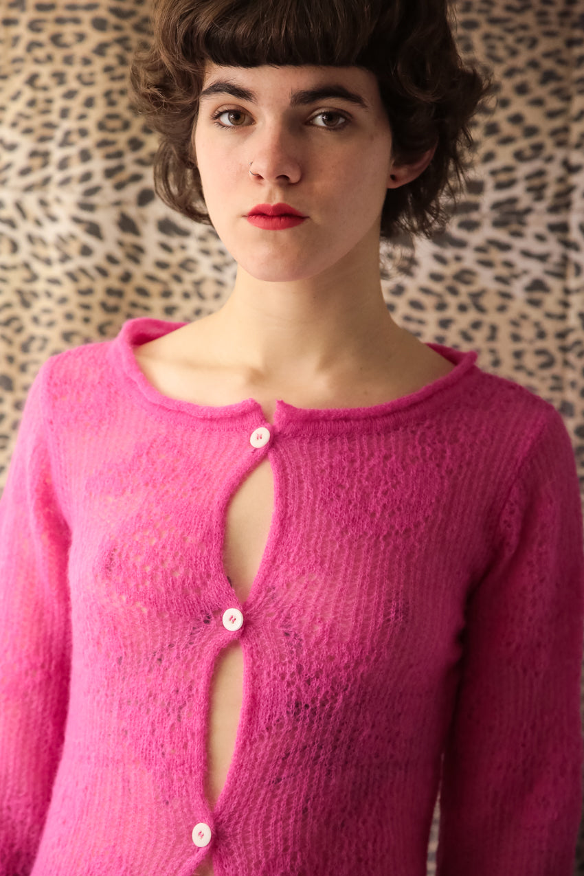 Cardigan Mohair Rose