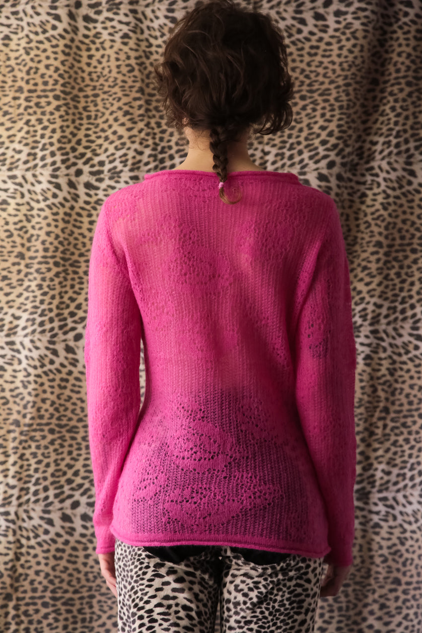 Cardigan Mohair Rose